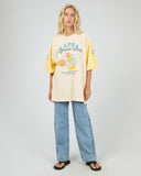 ALL ABOUT EVE CLUB CAPRI O/S TEE - VANILLA