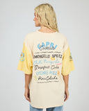 ALL ABOUT EVE CLUB CAPRI O/S TEE - VANILLA