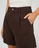 ALL ABOUT EVE STEVIE DENIM SHORT - BROWN
