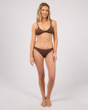 ALL ABOUT EVE IVY HI CUT CHEEKY PANT - CHOCOLATE