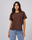 ALL ABOUT EVE WASHED TEE - BROWN