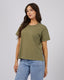 ALL ABOUT EVE WASHED TEE - KHAKI