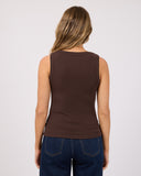 ALL ABOUT EVE AAE LAYERS TANK - BROWN