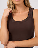 ALL ABOUT EVE AAE LAYERS TANK - BROWN