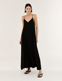 STAPLE THE LABEL SEREN V NECK MAXI DRESS - BLACK