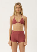 AFENDS INDY BIKINI TOP - ROSE CHECK