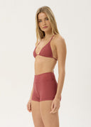 AFENDS INDY BIKINI TOP - ROSE CHECK