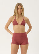 INDY SWIM SHORT - ROSE CHECK