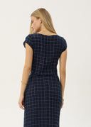 AFENDS DARCY SEERSUCKER TOP - THEA MIDNIGHT CHECK