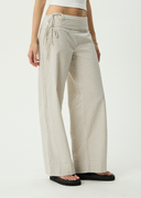 AFENDS SOFIA WIDE LEG PANT - REVERB MOONBEAM CHECK