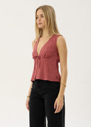 AFENDS DAHLIA SHORT SLEEVE TOP - INDY ROSE CHECK