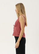 AFENDS DAHLIA SHORT SLEEVE TOP - INDY ROSE CHECK