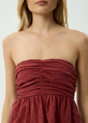 AFENDS JUNI STRAPLESS TOP - RUBY ANGLAISE