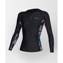 O'NEILL BAHIA 1/4 ZIP LONG SLEEVE RASH VEST - TROPIC TEXTA