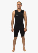 VISSLA 7 SEAS 2-2 SHORT JOHN WETSUIT - BLACK