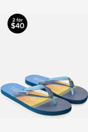 BREAKERS BLOOM OPEN TOE - NAVY/YELLOW