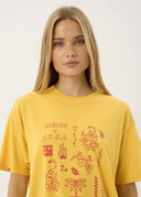 AFENDS HOLLY OVERSIZED TEE - MANGO