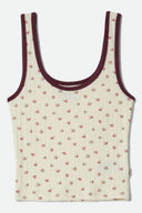 BRIXTON OFF DUTY A-TANK - FLORAL POINTELLE