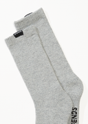 EVERYDAY RIBBED CREW SOCKS - SHADOW GREY