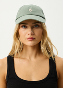 AFENDS CORE SIX PANEL CAP - OIL GREEN