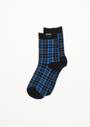 AFENDS CAMDEN CHECK SOCKS TWO PACK - MARINA CHECK