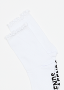 AFENDS FRILL SEEKER SOCKS TWO PACK - PINK / WHITE