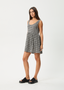AFENDS ASTA JESSE SEERSUCKER MINI DRESS - STEEL
