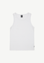 PARAMOUNT RIBBED SINGLET - WHITE