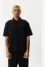 AFENDS TRADITION - PAISLEY SHORT SLEEVE SHIRT - BLACK