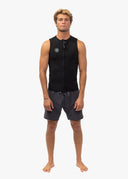 VISSLA 7 SEAS 2MM FRONT ZIP VEST - BLACK WETSUIT TOP SLEEVELESS