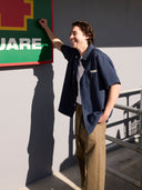 JUST ANOTHER FISHERMAN BALLAST SS SHIRT - STRIPE DENIM