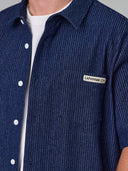 JUST ANOTHER FISHERMAN BALLAST SS SHIRT - STRIPE DENIM