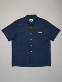 JUST ANOTHER FISHERMAN BALLAST SS SHIRT - STRIPE DENIM