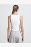 BARE BY CHARLIE HOLIDAY THE SCOOP SINGLET - WHITE