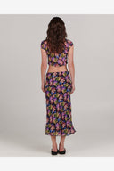 CHARLIE HOLIDAY EVELYN MIDI SKIRT - MYSTIC FLORAL