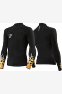 VISSLA HIGH FIRE BOYS 1MM LONG SLEEVE WETSUIT JACKET - BLACK