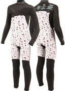 VISSLA HIGH SEAS BOYS FIRE 4-3 FULL CHEST ZIP - DEEP ROYAL