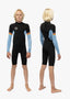 VISSLA 7 SEAS RADITUDE BOYS 2-2 LONG SLEEVE SPRING SUIT - BLACK WITH BLUE