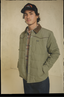 BRIXTON CASS JACKET - OLIVE SURPLUS/DESERT PALM