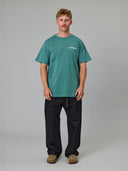 JUST ANOTHER FISHERMAN CASTING & MENDING SEA TEE - VINTAGE TEAL