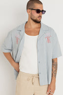 RHYTHM BOUQUET SS SHIRT - BLUE