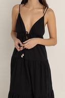 RHYTHM JACI MAXI DRESS - BLACK