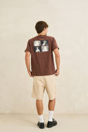 RHYTHM TUNE IN VINTAGE SS T-SHIRT - CHOCOLATE