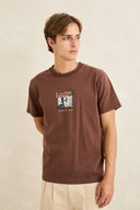 RHYTHM TUNE IN VINTAGE SS T-SHIRT - CHOCOLATE
