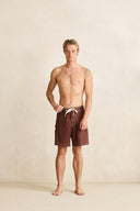 RHYTHM PANEL STRIPE TRUNK - CHOCOLATE