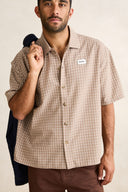 RHYTHM FREQUENCY CHECK SS SHIRT - CARAMEL