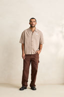 RHYTHM FREQUENCY CHECK SS SHIRT - CARAMEL