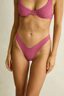 RHYTHM LOLA CHECK HI CUT PANT - PLUM