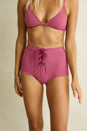 RHYTHM LOLA CHECK LACE UP SURF SHORT - PLUM