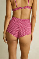 RHYTHM LOLA CHECK LACE UP SURF SHORT - PLUM